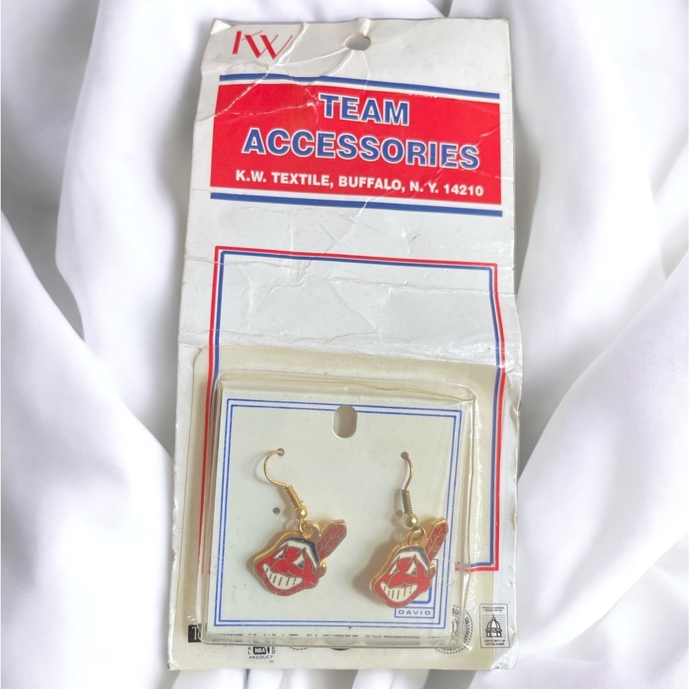 Vintage Deadstock Cleveland Indians MLB Earrings
